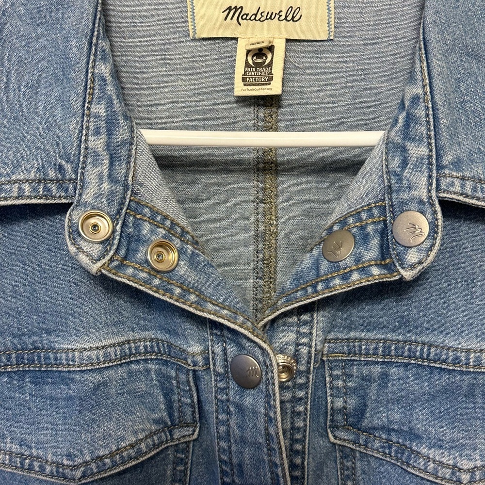 Madewell Blue Denim Mini Dress - Picture 3 of 3